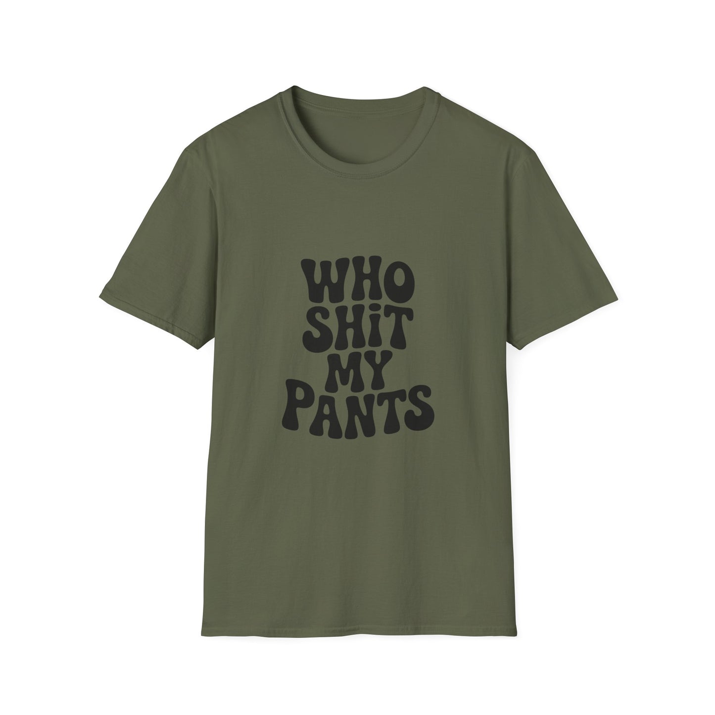 who shit my pants - Retro Groovy Graphic Tee
