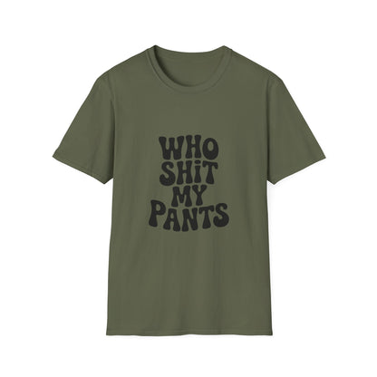 who shit my pants - Retro Groovy Graphic Tee